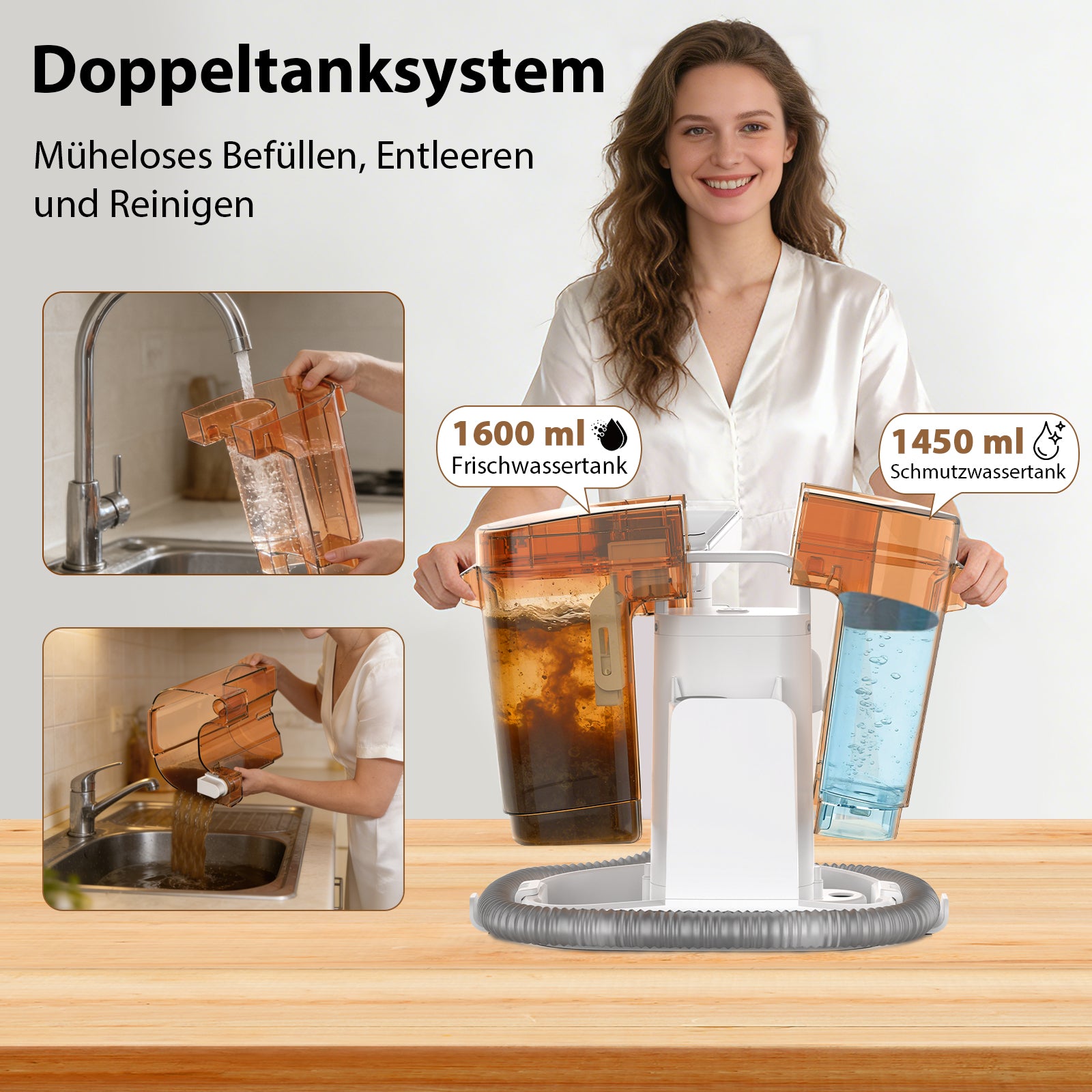 Grenintol C1 Teppichreinigungsgerät 25000pa Waschsauger,Fleckentferner,Teppichreiniger,Polsterreiniger Gerät