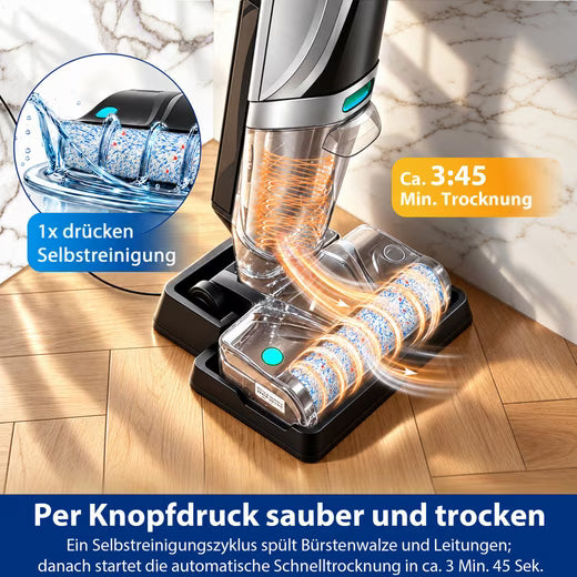 GRENINTOL Nass-Trocken-Akkusauger D2, Nass Trockensauger,intelligent Selbstreinigung Trocknung