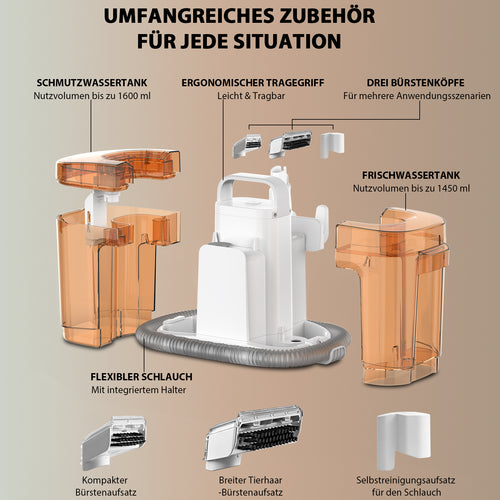 Grenintol C1 Teppichreinigungsgerät 25000pa Waschsauger,Fleckentferner,Teppichreiniger,Polsterreiniger Gerät