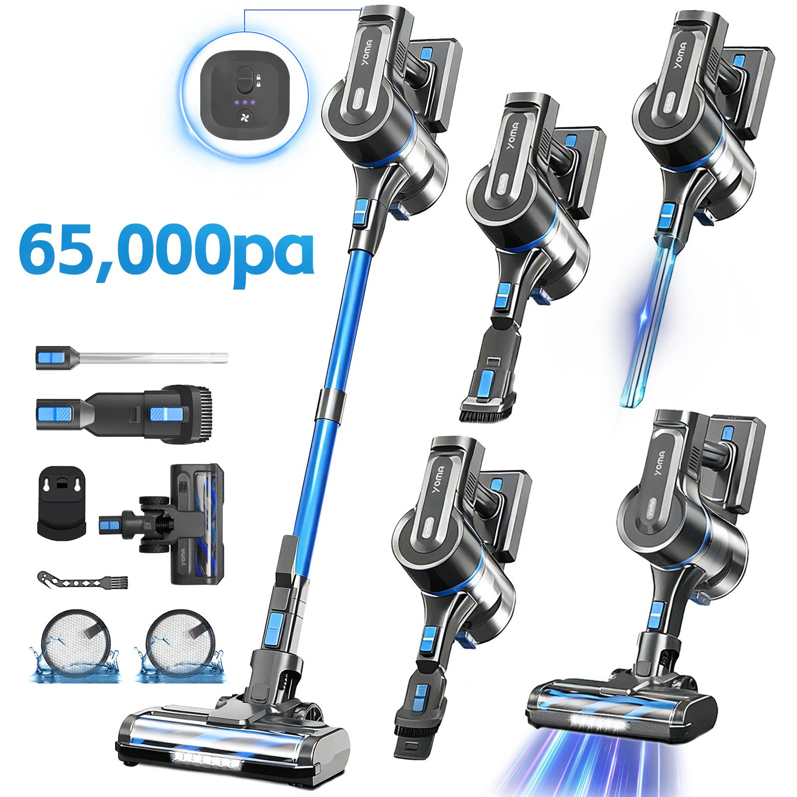 Grenintol S11pro Akku-Hand-und Stielstaubsauger Akku Staubsauger,65000pa,Akku Handstaubsauger,Akkusauger kabellos YOMA