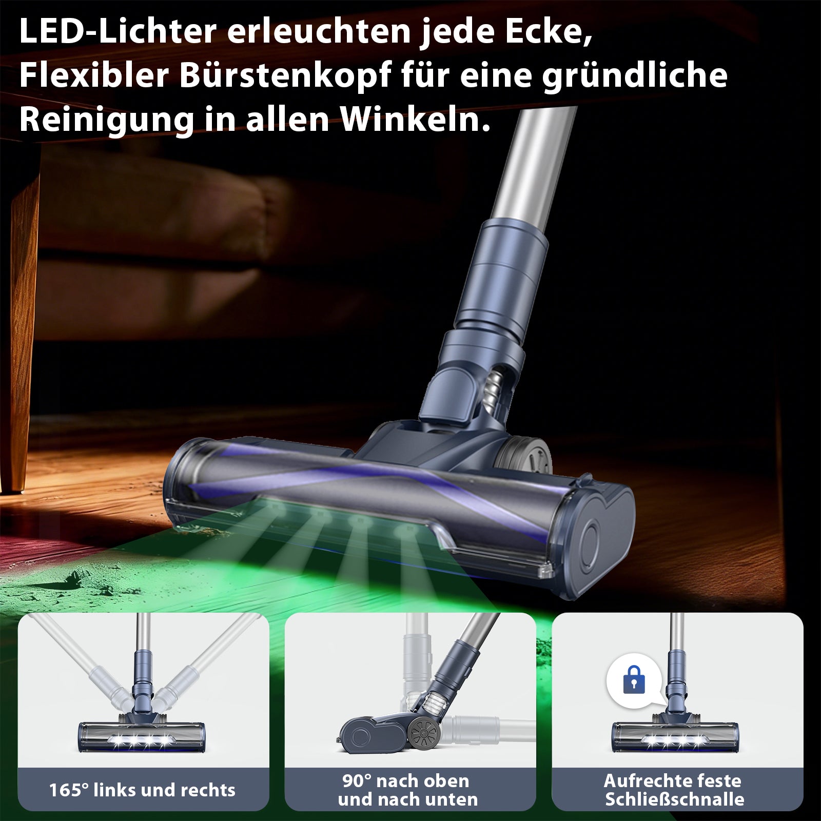 Grenintol Akku-Hand-und Stielstaubsauger 85000Pa Akku Staubsauger,Akku Handstaubsauger,Akkusauger Kabelloser