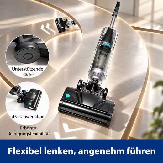 GRENINTOL Nass-Trocken-Akkusauger D2, Nass Trockensauger,intelligent Selbstreinigung Trocknung