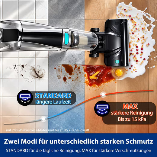 GRENINTOL Nass-Trocken-Akkusauger D2, Nass Trockensauger,intelligent Selbstreinigung Trocknung
