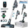 Grnintol V11 Akku-Hand-und Stielstaubsauger Akku Staubsauger,80000pa/4000mAh,Staubsauger Kabellos,LED Display UMLO