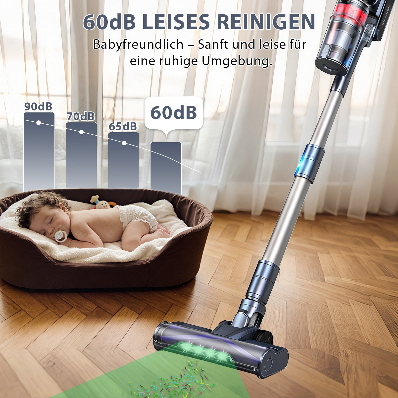 Grenintol Akku-Hand-und Stielstaubsauger 85000Pa Akku Staubsauger,Akku Handstaubsauger,Akkusauger Kabelloser