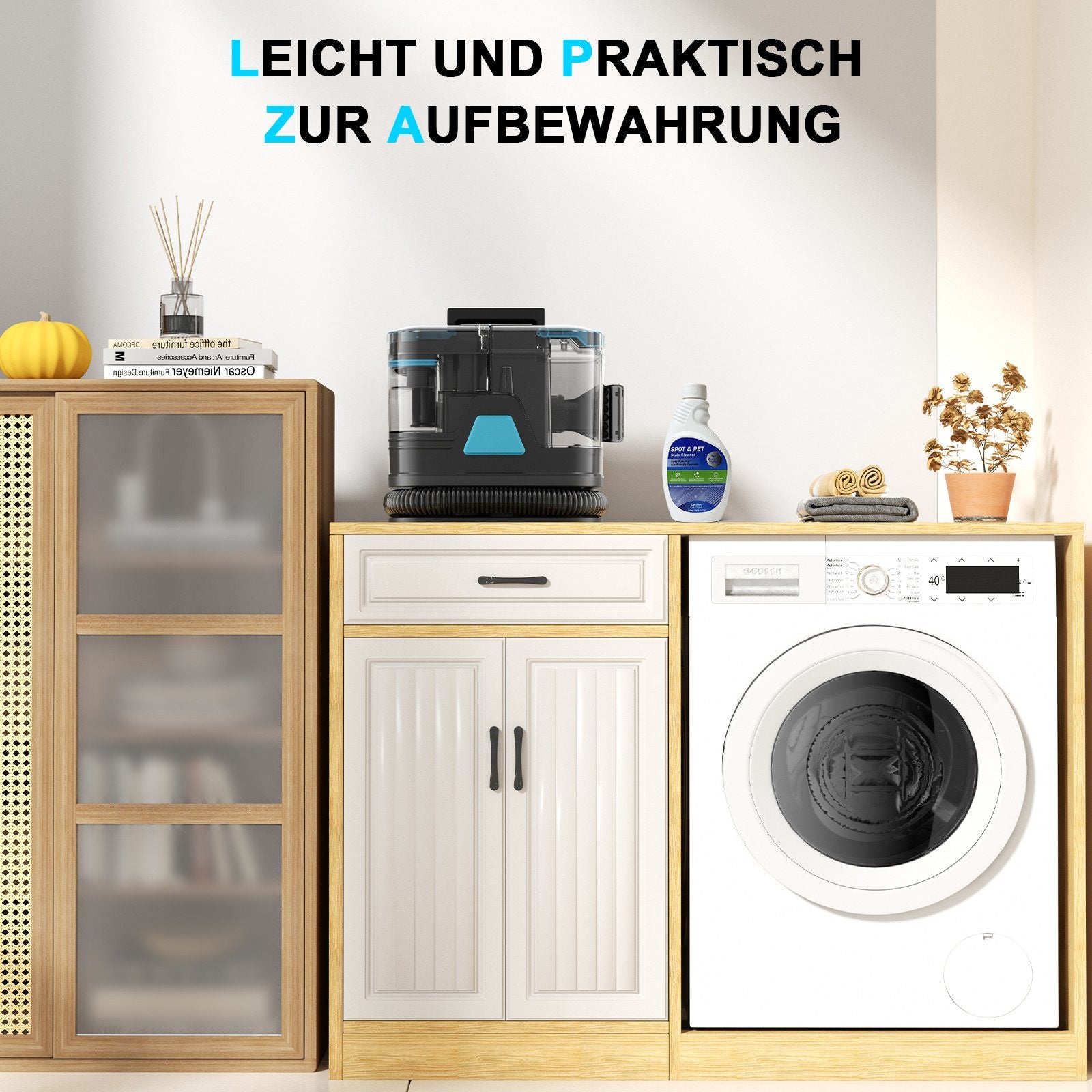 Grenintol C8 Teppichreinigungsgerät 25KPA Waschsauger,Fleckentferner,Teppichreiniger,Polsterreiniger Gerät