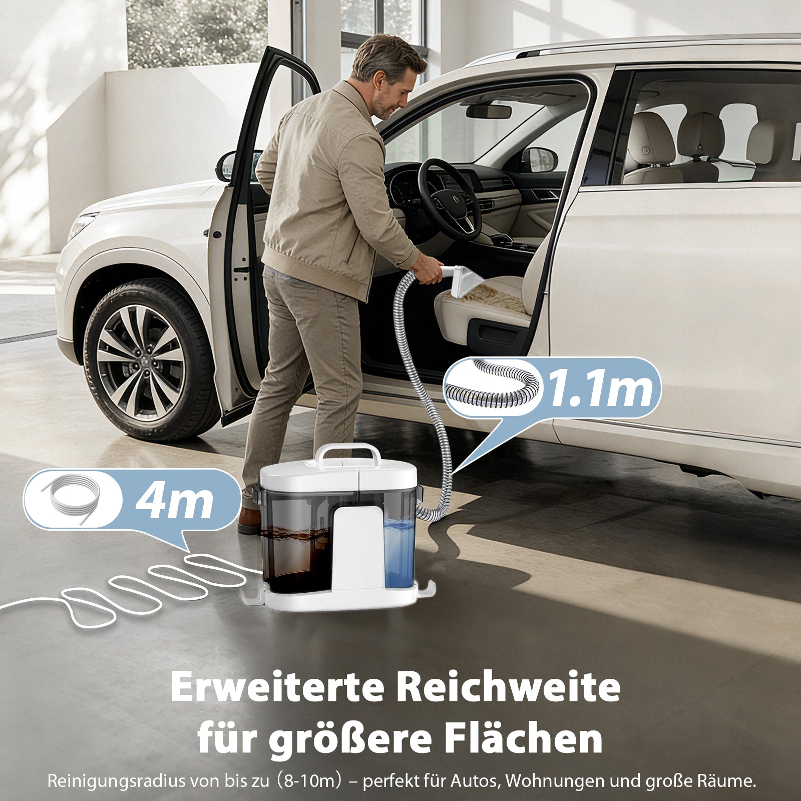 Grenintol C1 Teppichreinigungsgerät 25000pa Waschsauger,Fleckentferner,Teppichreiniger,Polsterreiniger Gerät