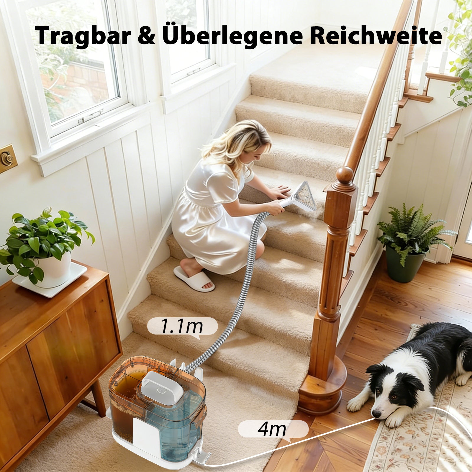Grenintol C1 Teppichreinigungsgerät 25000pa Waschsauger,Fleckentferner,Teppichreiniger,Polsterreiniger Gerät