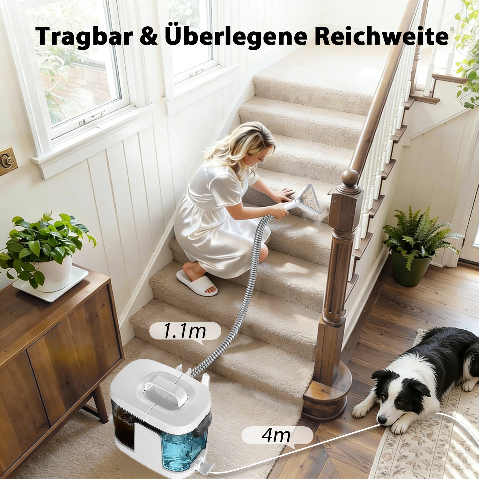 Grenintol C1 Teppichreinigungsgerät 25000pa Waschsauger,Fleckentferner,Teppichreiniger,Polsterreiniger Gerät