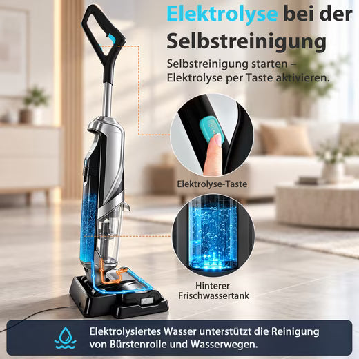 GRENINTOL Nass-Trocken-Akkusauger D2, Nass Trockensauger,intelligent Selbstreinigung Trocknung