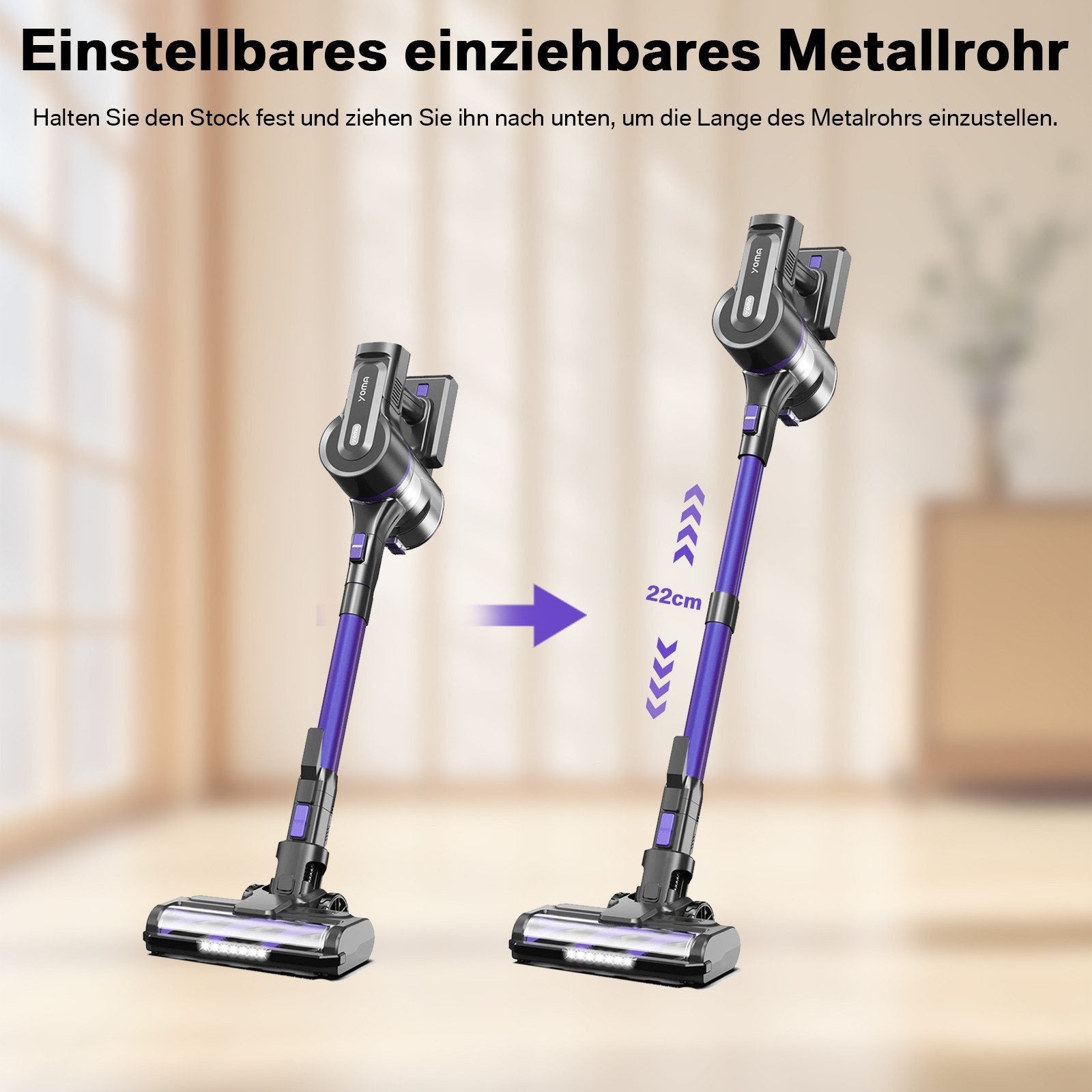 Grenintol S11pro Akku-Hand-und Stielstaubsauger Akku Staubsauger,65000pa,Akku Handstaubsauger,Akkusauger kabellos YOMA