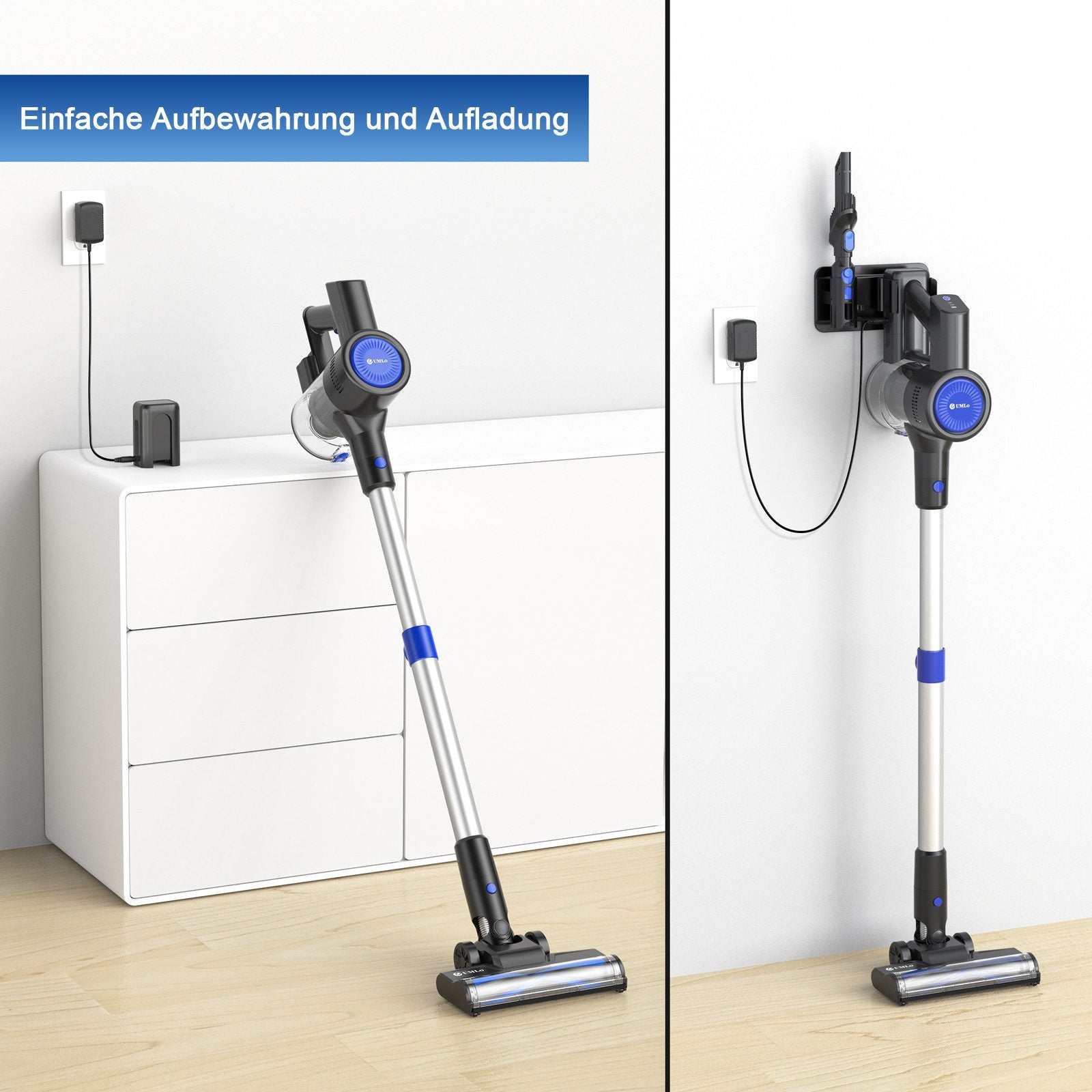 Grenintol S500 Akku-Hand-und Stielstaubsauger kabellos Staubsauger mit hoher Saugkraft,Akku Staubsauger